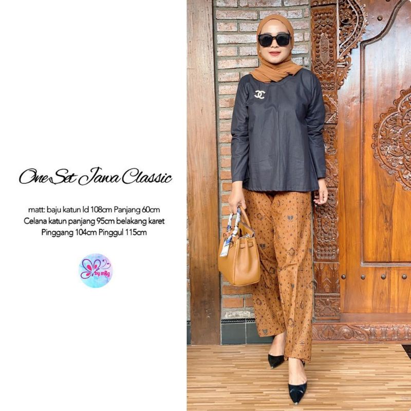 Setelan Jawa Classic / Setelan Celana / Celana Batik / Blouse batik