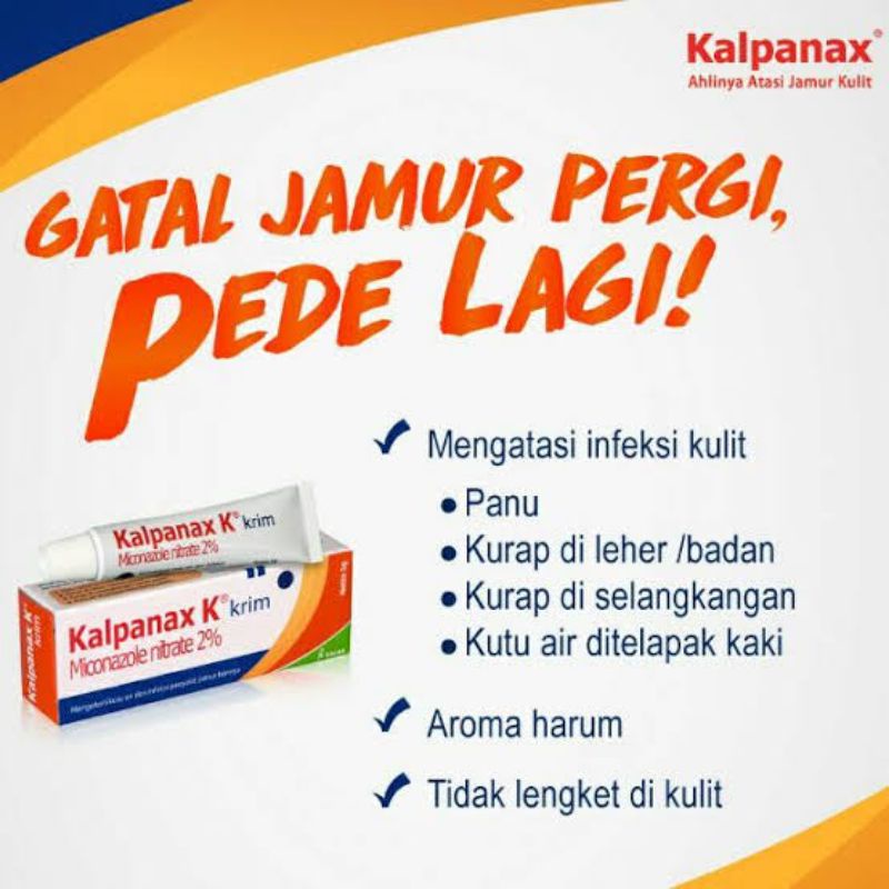 ORIGINAL KALPANAX KRIM 5 GR / KALPANAK CREAM JAMUR KUTU AIR 5 GR