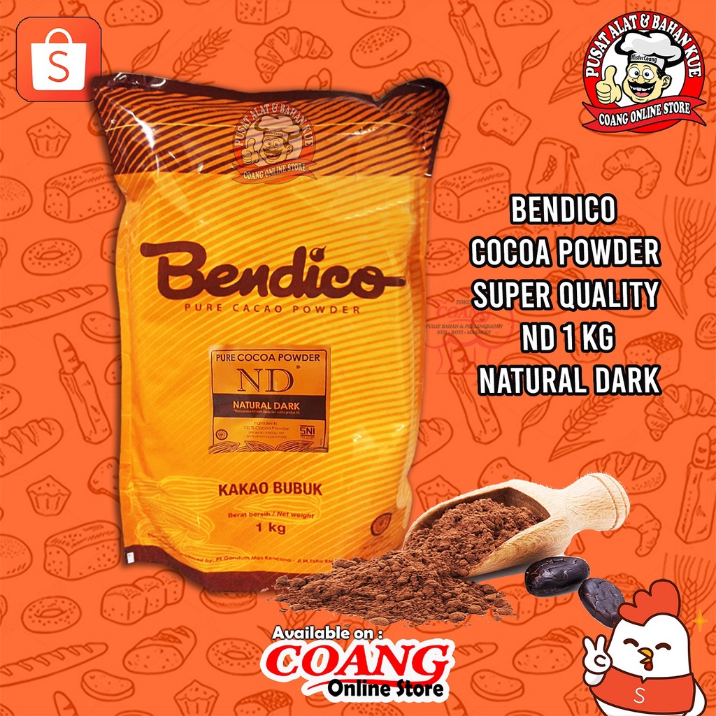 

BENDICO COCOA POWDER ND (NATURAL DARK) 1 KG - COKELAT BUBUK