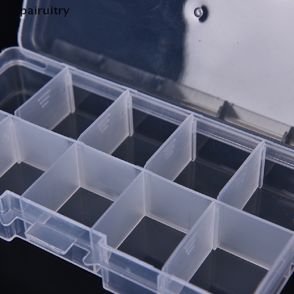 PRT  Plastic10 Slots Adjustable Jewelry Storage Box Case Craft Organizer Beads PRT