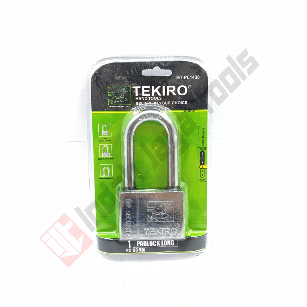 TEKIRO GT-PL1438 Kunci Gembok 60 mm LEHER PANJANG- Rumah Pagar