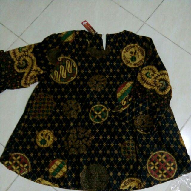 Blouse Lonceng Lolita Koin Bola Batik Ethnic Classic Elegant Java Modern Seragam Blus Santika