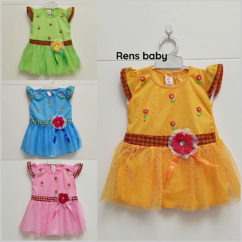 Dress rok tutu flowers anak bayi