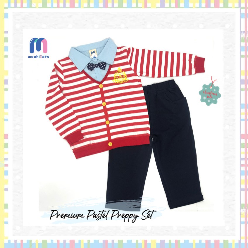 SALE Premium Pastel Preppy set | Setelan Anak laki laki