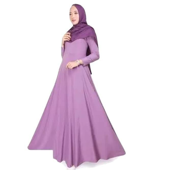 Gamis Polos Jersey / Baju Muslim / Gamis Jersey Ready 35 Warna - Putih