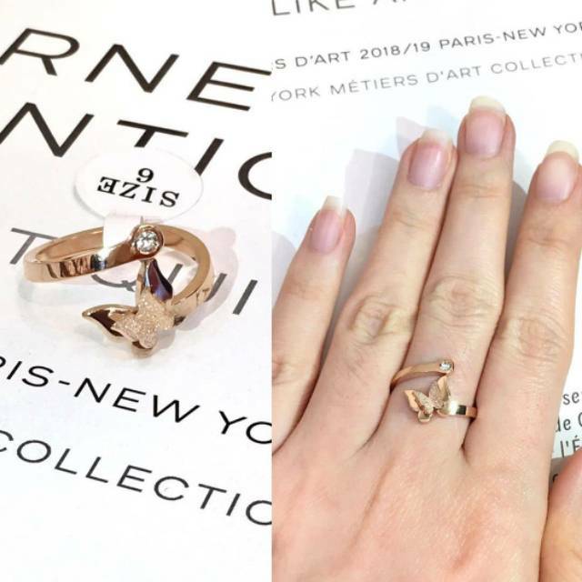 Butterfly bracelet and ring