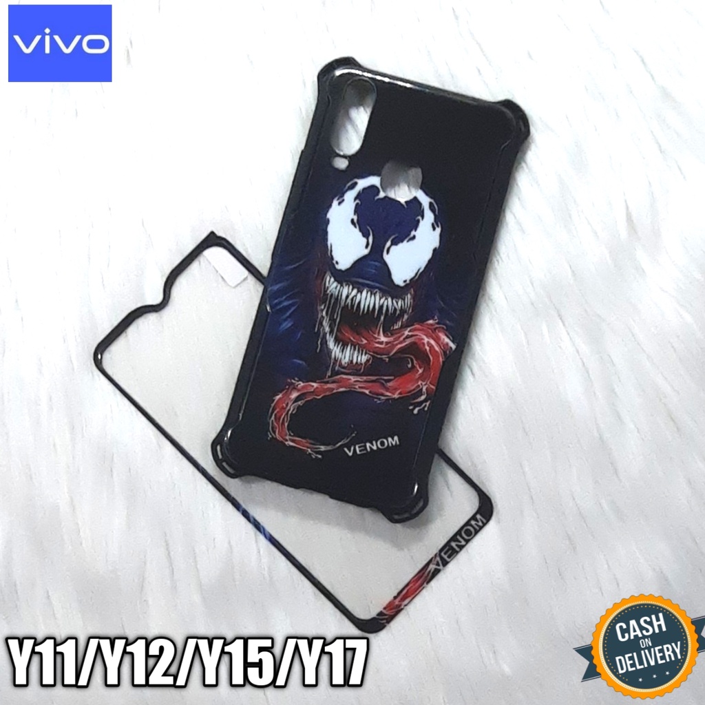 Case Hp Vivo Y12 Softcase Motif Avenger + Tempered Glass