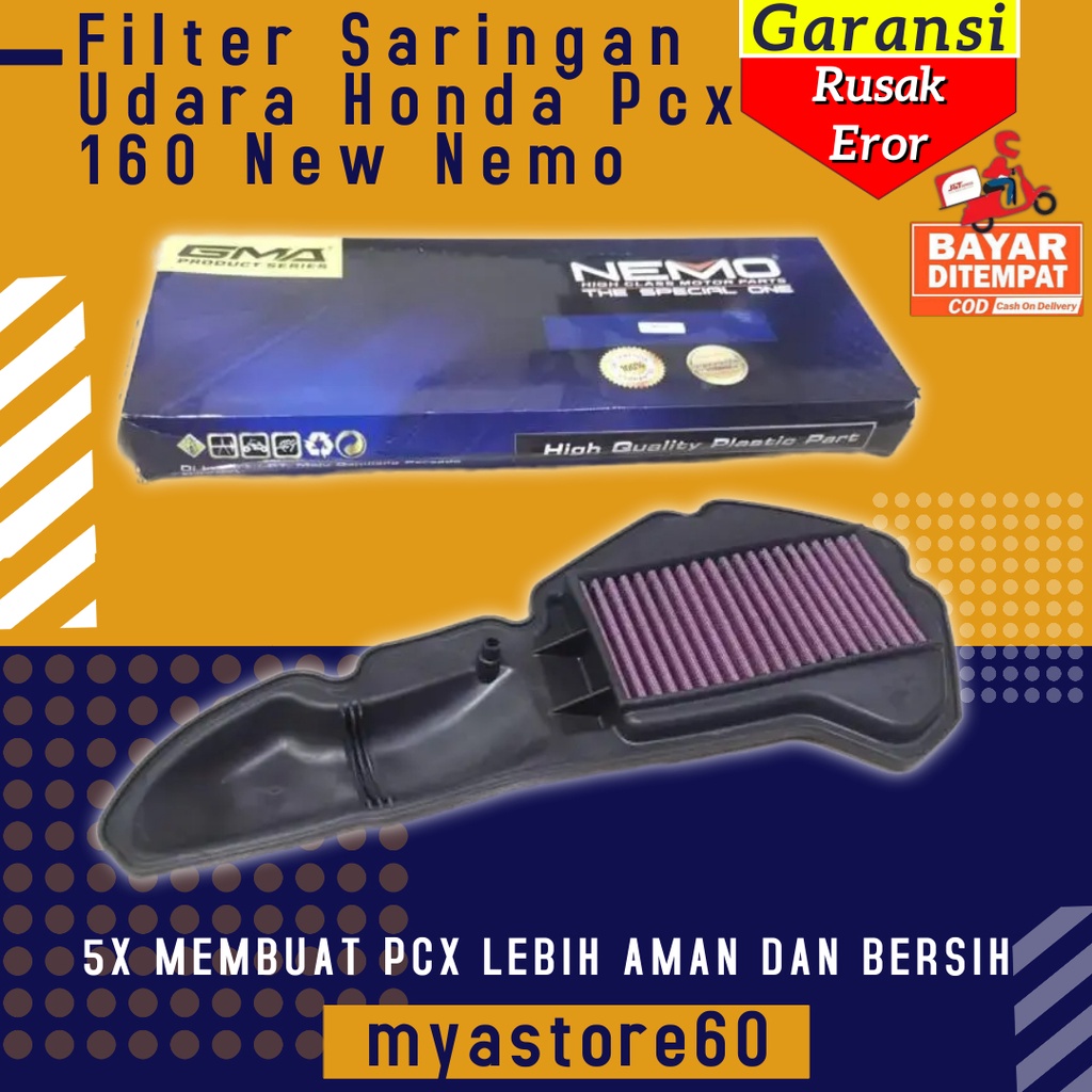 Filter Saringan Udara Sparepart Variasi Motor Honda Pcx 160 New Nemo GMA GARANSI