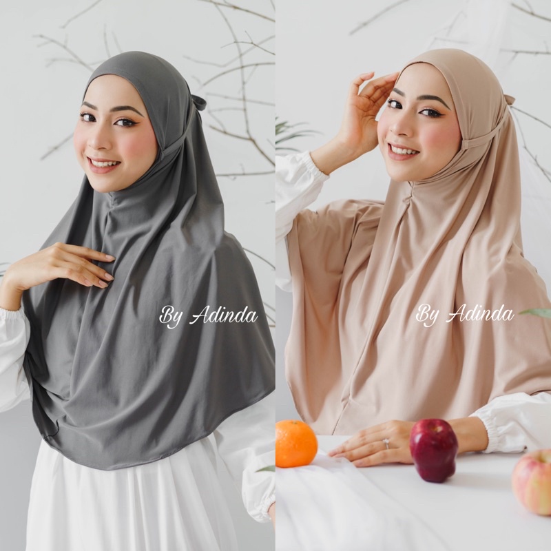 𝐁𝐘 𝐀𝐃𝐈𝐍𝐃𝐀 Bergo Instant zakia Maryam Jumbo Tali jersey instan syari Premium daily kameela Hijab / Jilbab khimar simpel kerudung