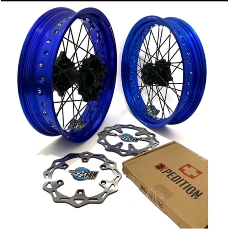 Paket Wheelset Roda Velg SuperMoto PNP YAMAHA. WR155 Paketan Velg WR155