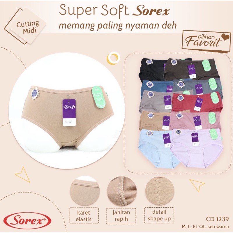 Celana Dalam Wanita Super Soft Sorex Kode 1239