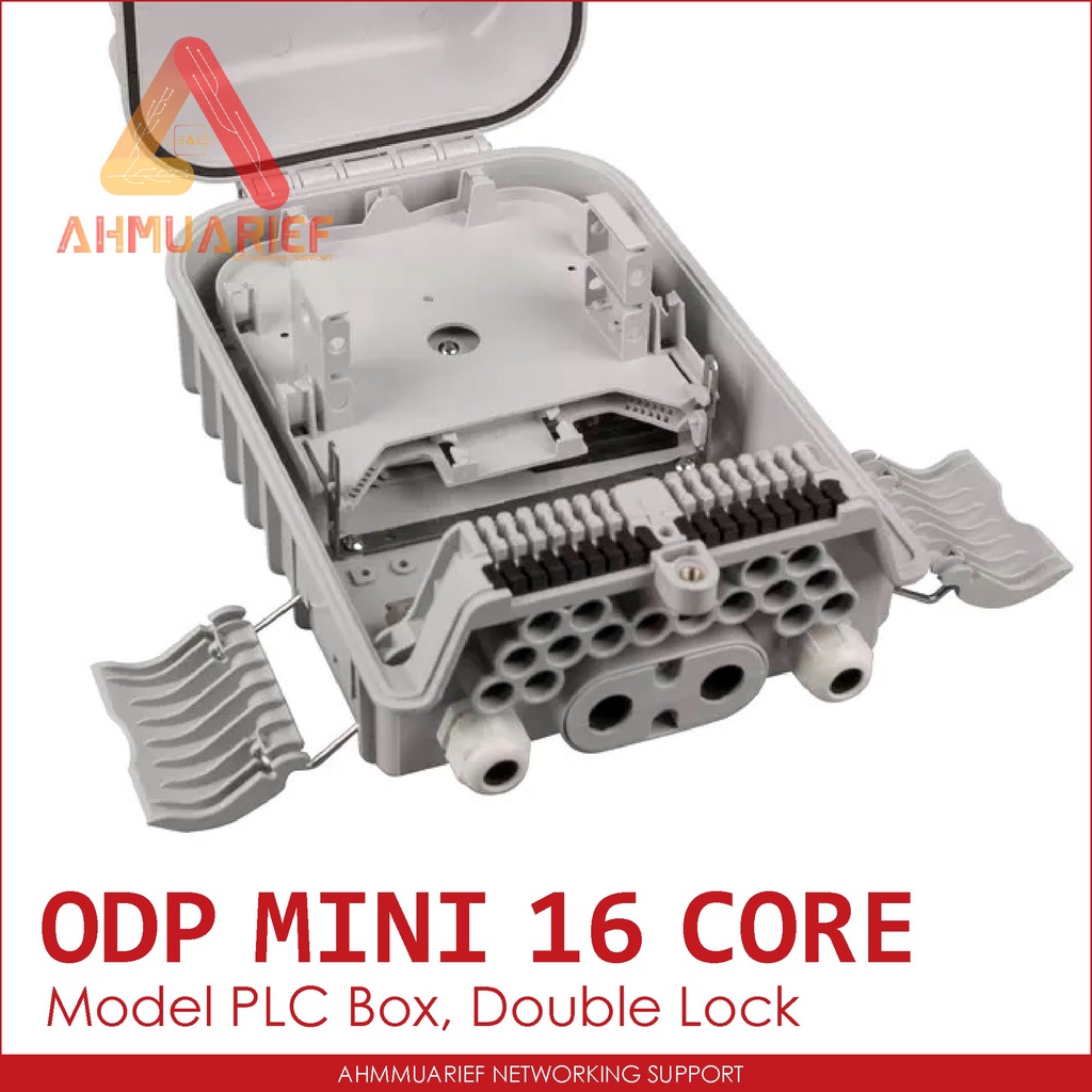 MINI ODP FDB ODB 16 Core Model PLC Double Lock Pole Tiang Fiber Optik Box Kotak Fiber Optic Kosongan