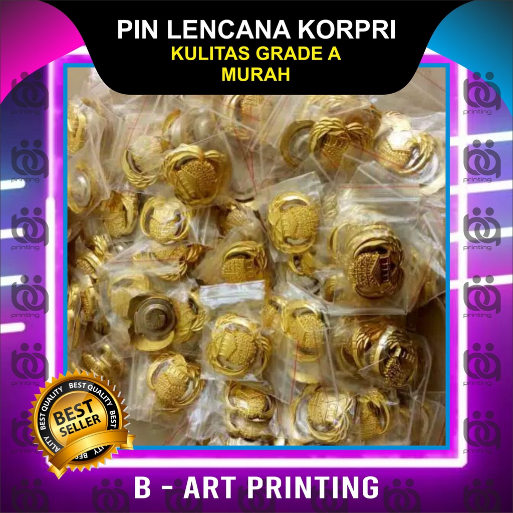 LENCANA Pin Kopri Pin korpri abdi negara Grade A Import Pin ASN peniti dan magnet 3cm