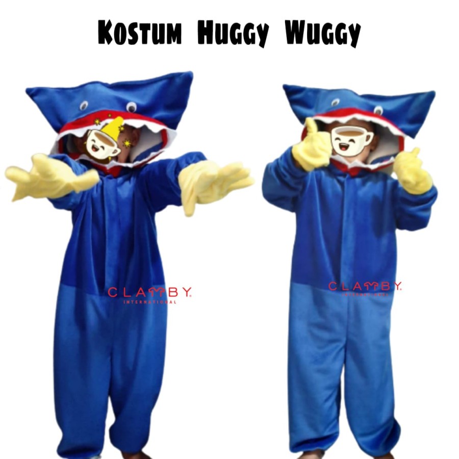 Kostum Baju Huggy Wuggy Playtime Anak | Kostum Pentas Karnaval Anak Cosplay