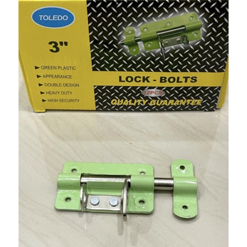 GTK HIJAU 3” Grendel tempat kunci 3"inci hijau Gtk 3inci hijau Gembok pintu jendela 3inchi Lock bolt