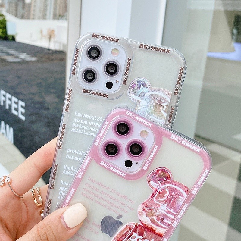Case Oppo Reno 7 A54 Reno 7z A16 a16k a37 a3s a55 a57 a5s a74 Case Robot Bear TPU Soft Case Transpar
