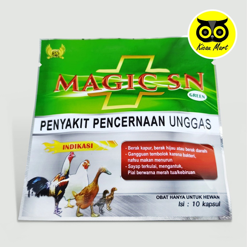 MAGIC SN HIJAU SASANA NGAPAK OBAT AYAM SNOT KURUS DIARE FLU BURUNG SAKIT PENCERNAAN LEMAS LESU MGCHJ