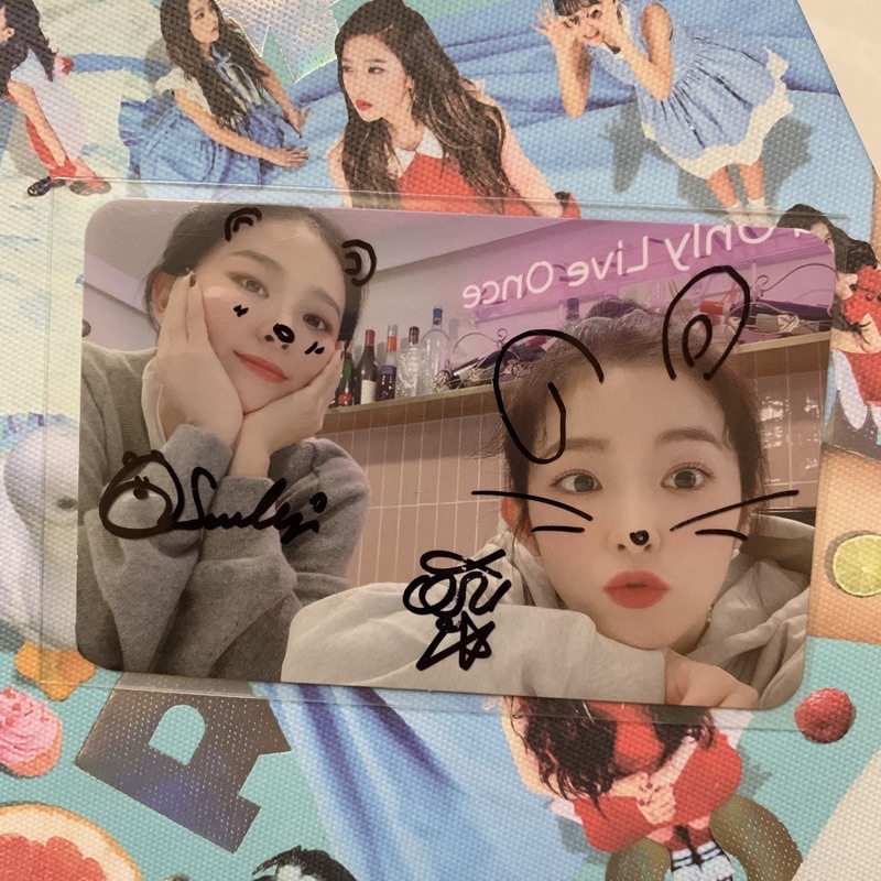 PC IRENE SEULGI ASEUL RED VELVET ALBUM MONSTER TOP NOTE VER PHOTOCARD