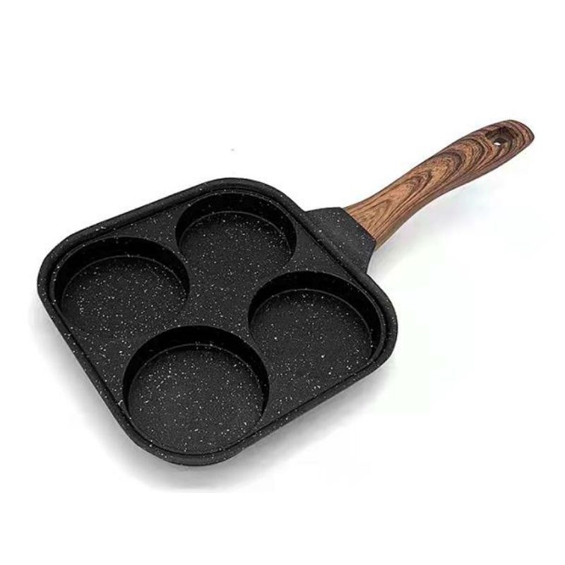 Frying Pan 3 Holes Teflon 3 Lubang Smart Breakfast Pan Wajan Panci Serbaguna