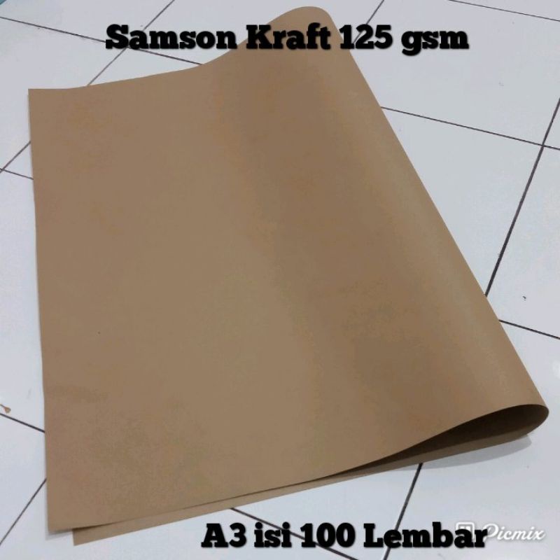 

Kertas Samson Kraft 125gsm A3 isi 100 lembar