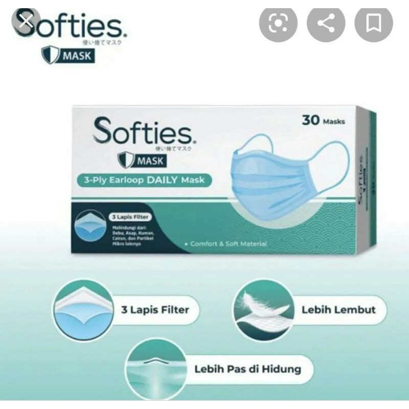Softies 3ply Daily mask 30s box
