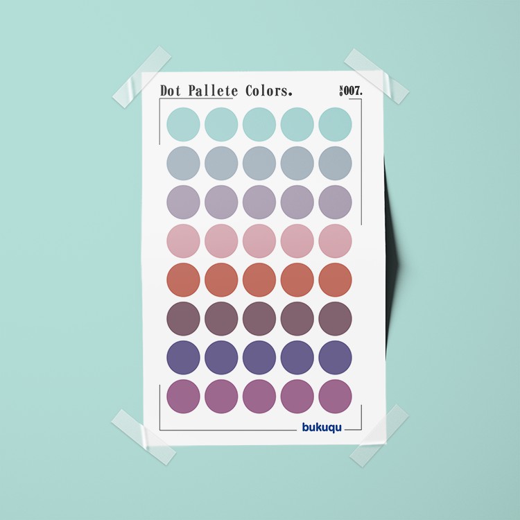 

Stiker Deco Dot Pallete Colors untuk Notebook, Planner by bukuqu