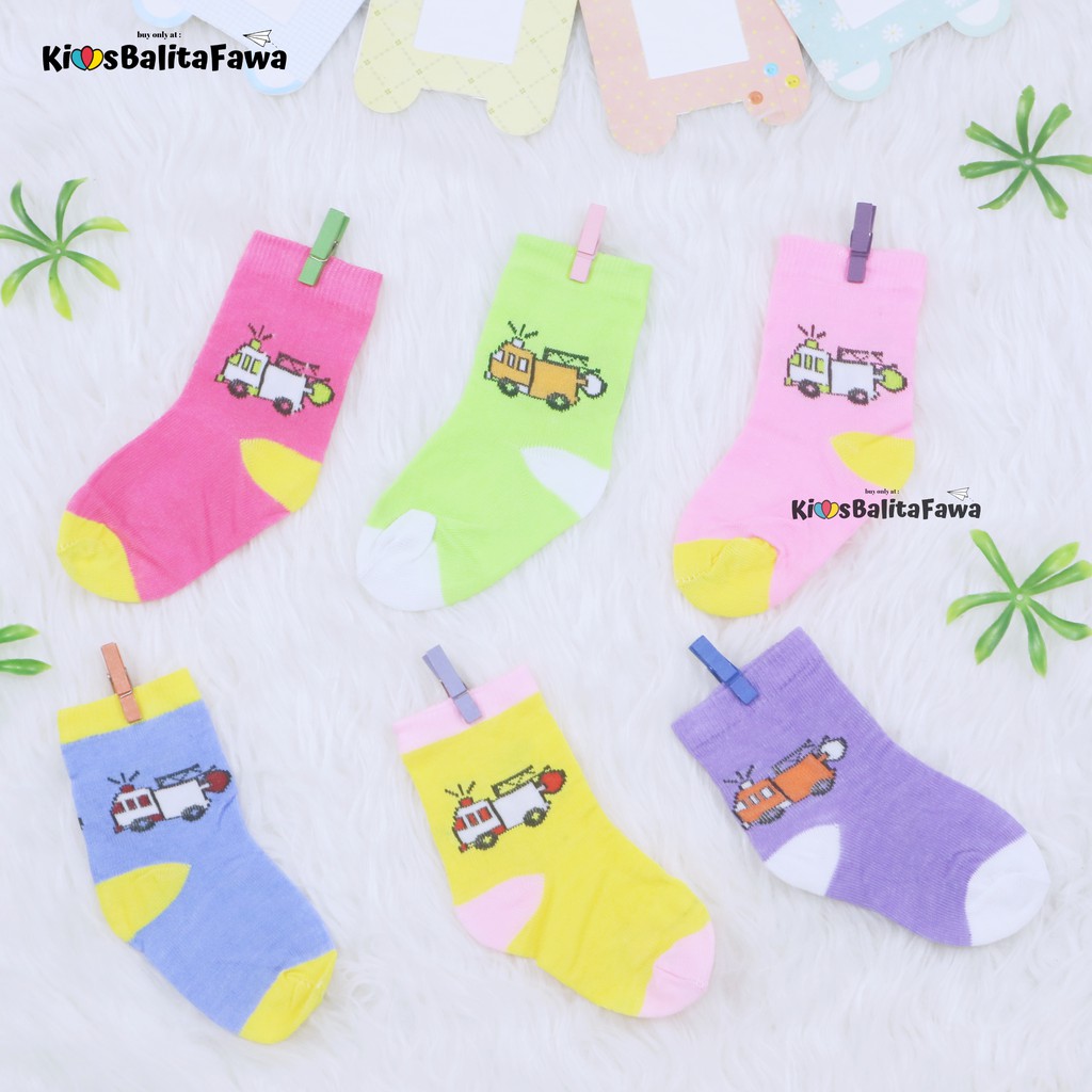 (ISI 6-12 PCS) Kaos Kaki Bayi Polos Warna 0-12 Bulan / SNI LEBIH MURAH Baby Socks Adem New Born Month Babycinnamon