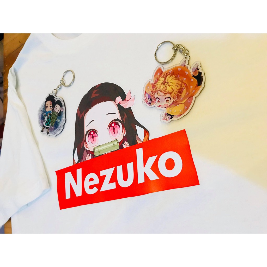 Kaos Nezuko Kamado Box White Kimetsu no Yaiba Demon Slayer