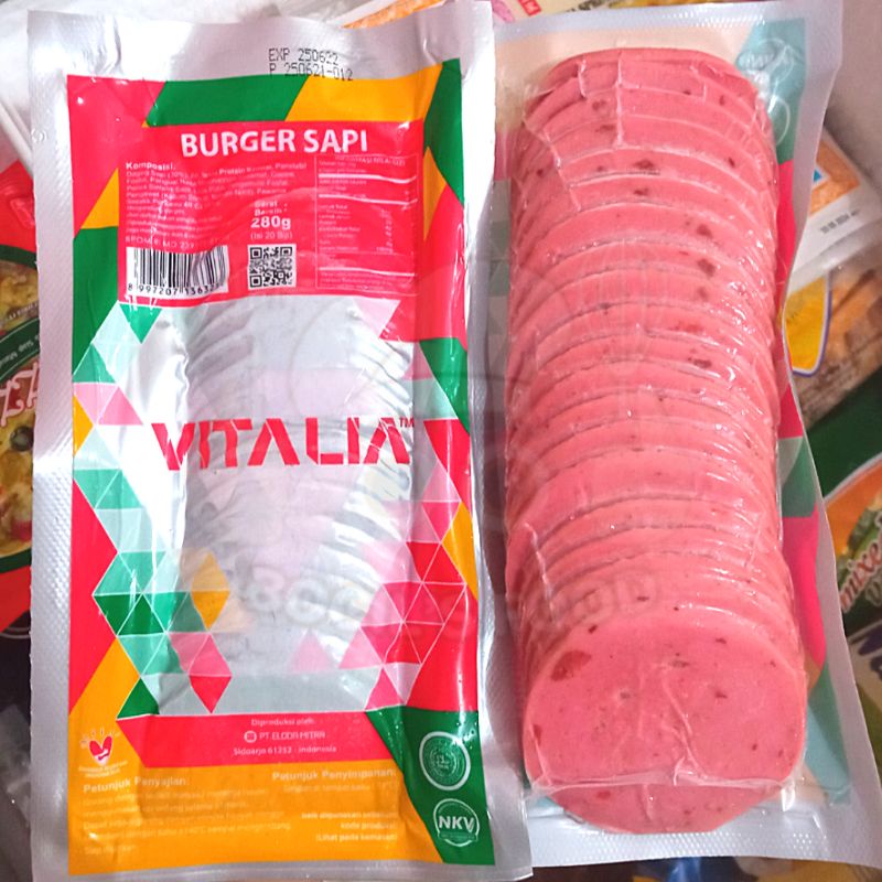 

Vitalia Burger Sapi Isi 10/ Vitalia Burger Sapi Mini Isi 20/Vitalia Burger Sapi 250g/280g