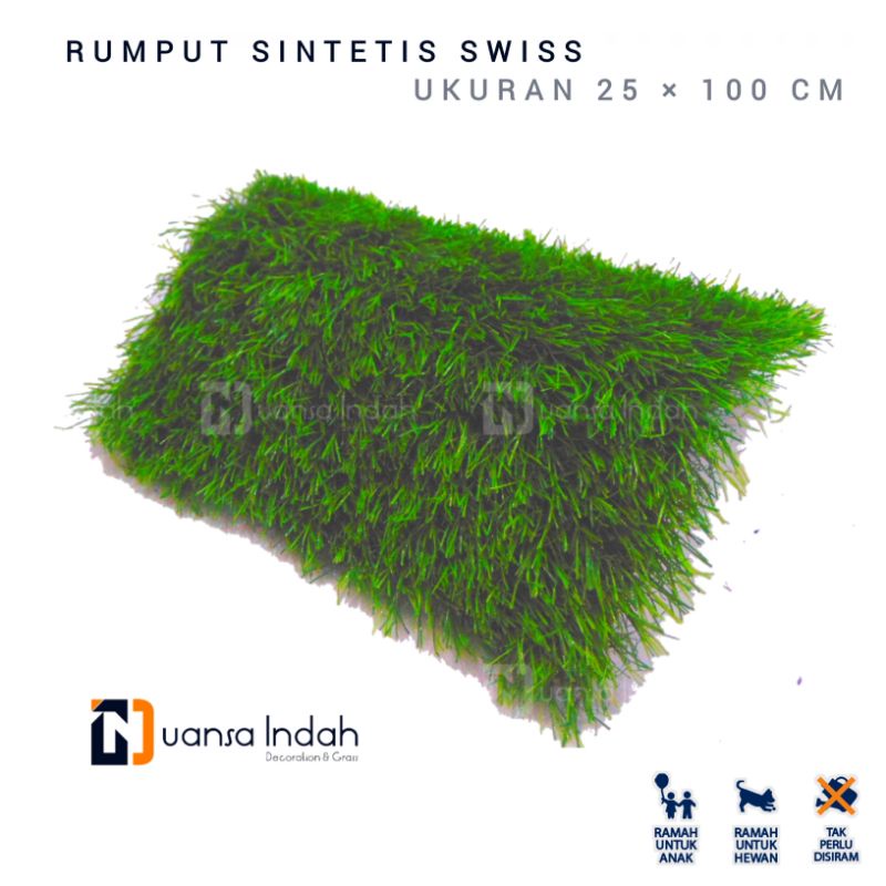 RUMPUT SINTETIS TYPE SWISS PREMIUM UKURAN 25x100 CM