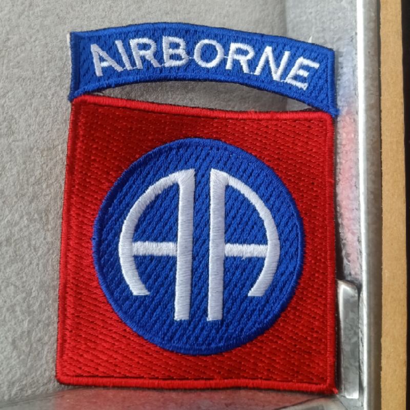 Bordir Patch US ARMY 82nd Airborne Division All American Airsofter Tactical PERBAKIN Emblem Jaket Pa