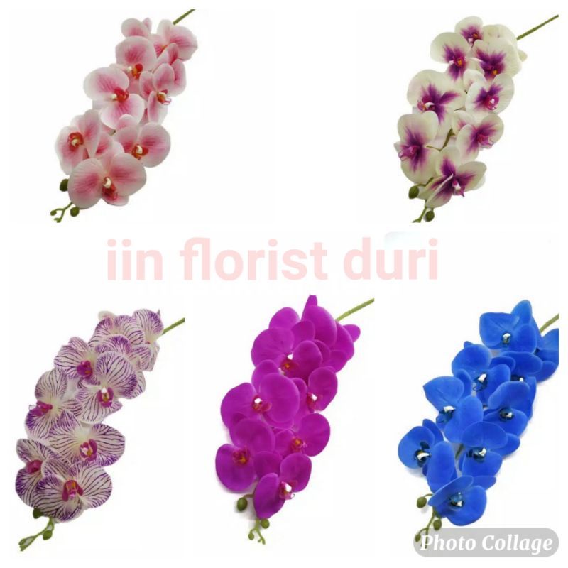 bunga anggrek latex premium kuntum 9 - anggrek premium - grosir anggrek - anggrek palsu