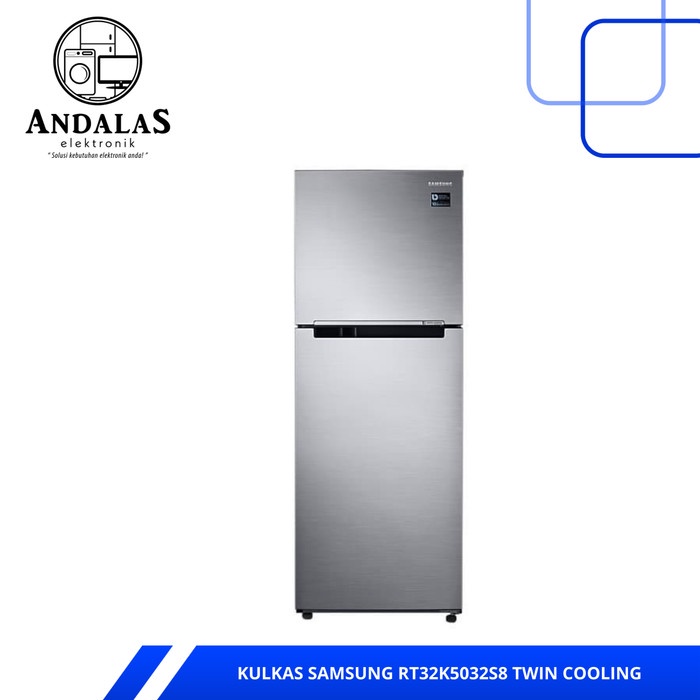 Stok Terakhir KULKAS SAMSUNG RT32K5032S8 INVERTER TWIN COOLING 2 PINTU SILVER Murah