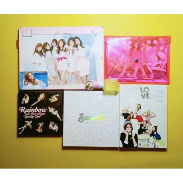 Rainbow hello venus wonder girls apink pink memory secret album kpop