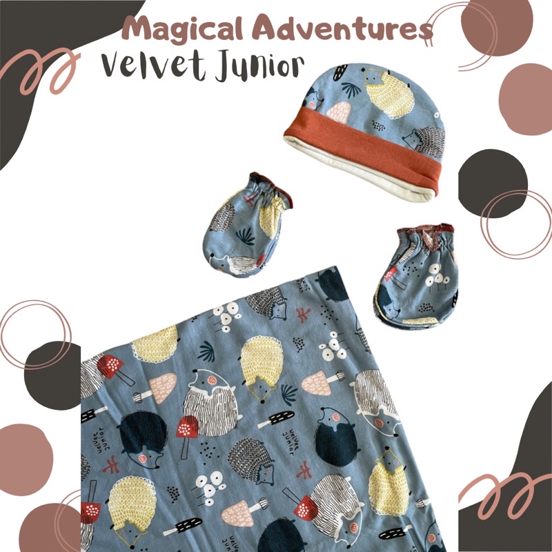 BEDONG BAYI VELVET JUNIOR BEDONG BAYI JUMBO PERLENGKAPAN BAYI KAIN BEDONG BAYI TOPI
