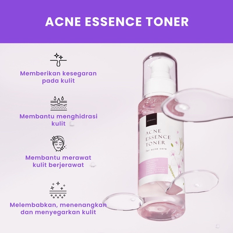 SCARLETT WHITENING TONER ESSENCE ACNE / TONER SCARLET WHITENING JERAWAT