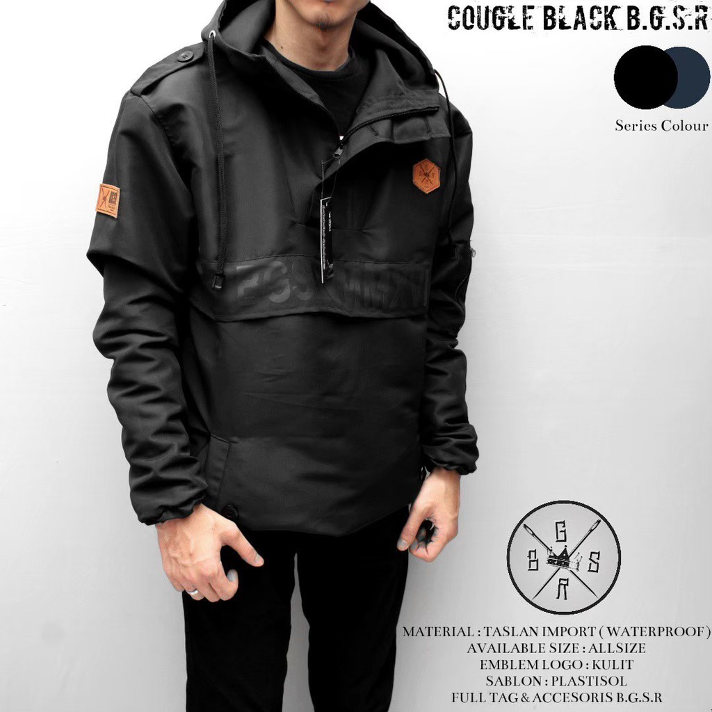 JAKET CAGOULE TASLAN WATERPROOF PRIA JAKET HOODIE OUTDOOR HIKING MOTOR BIKERS ANTI AIR TEBAL MURAH