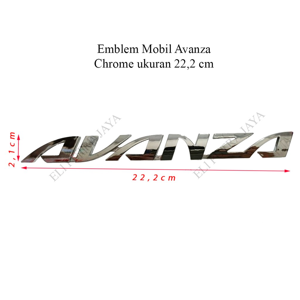 Emblem Mobil Avanza Chrome 22,2 cm