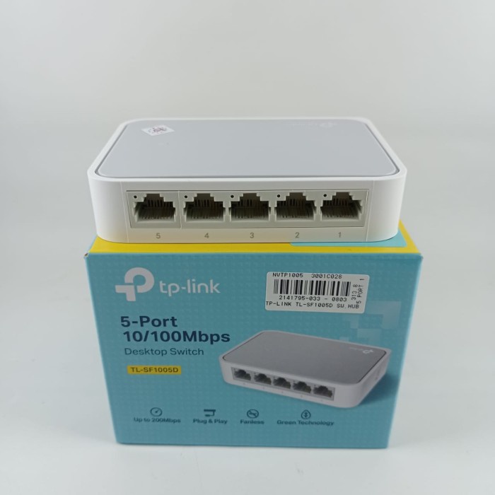 TP-LINK DESKTOP SWITCH TL-SF1005D 5 PORT 10/100MBPS