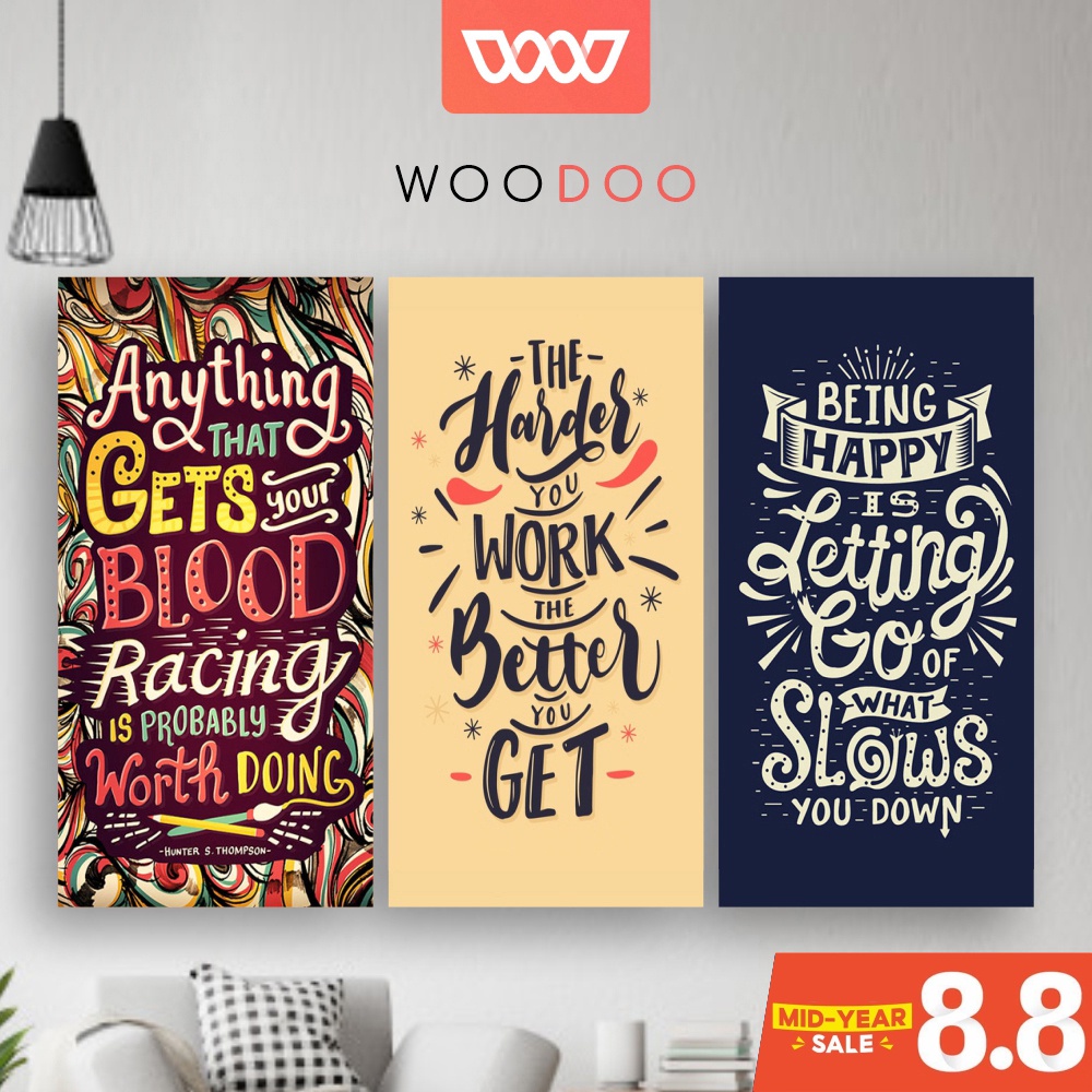 WOODOO - Hiasan Dinding Dekorasi Kamar Quotes Wall Decor - Varian QS