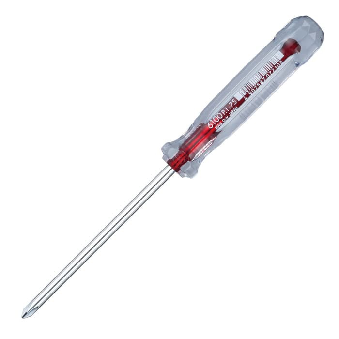 Obeng Vessel 6100 - PH1x75 - Crystaline Screwdriver - Thin Shank Type