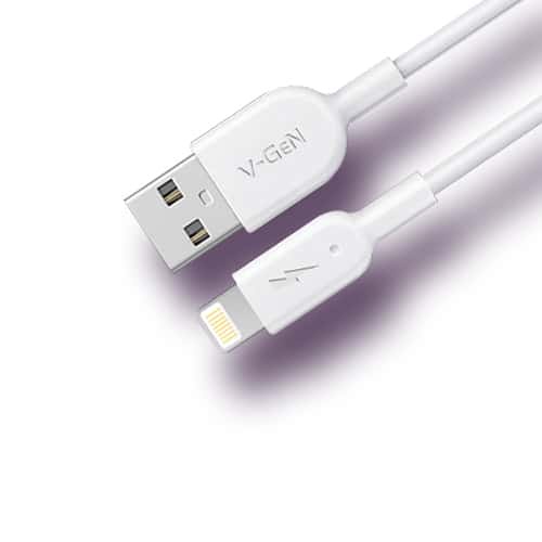 Kabel Data Lightning V-GeN CL2-01 Kabel iPhone 2.4A VGEN USB 2 Meter