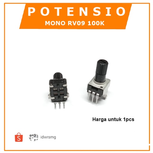 Potensiometer RV09 100K potensio 100 Kilo hitam