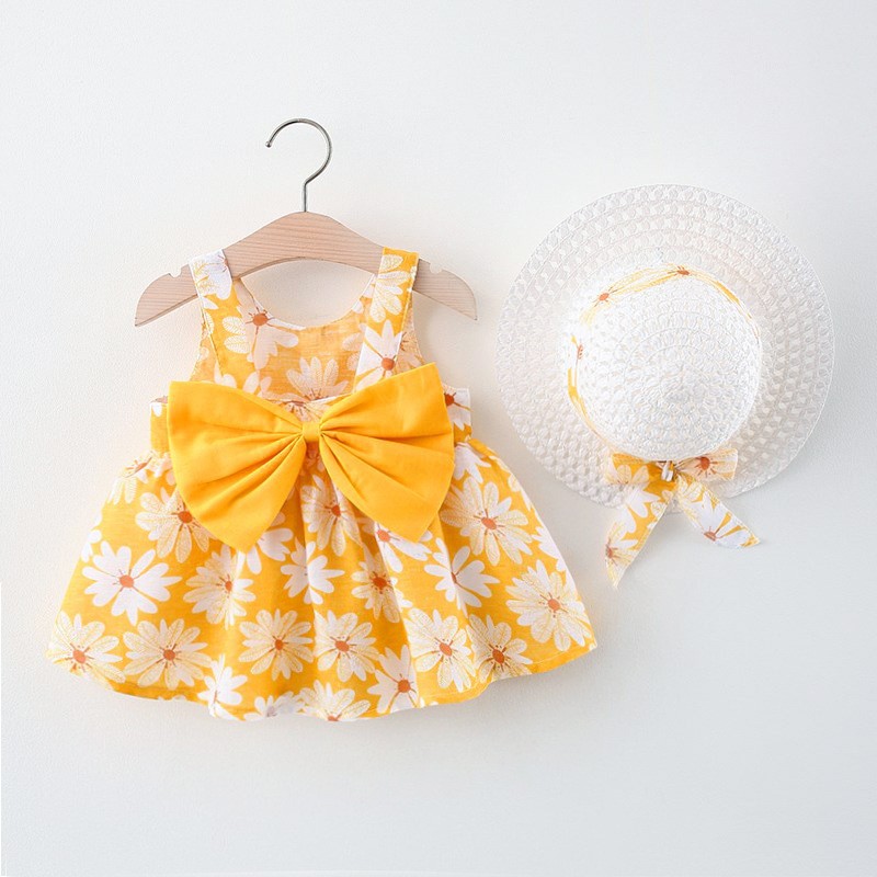 DRESS+TOPI ANAK [IMPOR] GAUN BAYI PESTA ANAK BAYI PEREMPUAN-DH11