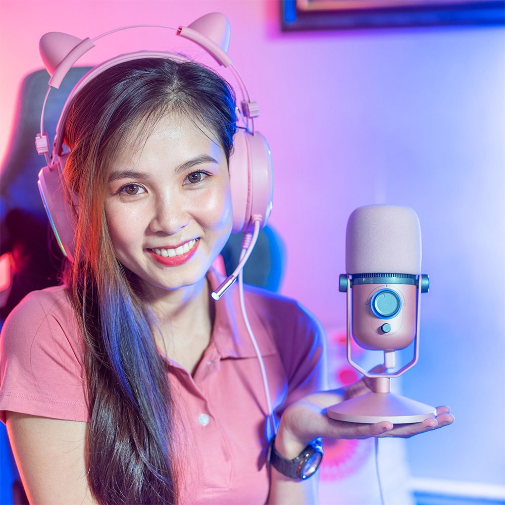 Thronmax Mdrill M4 Rosa Edition - Condenser USB Gaming Microphone