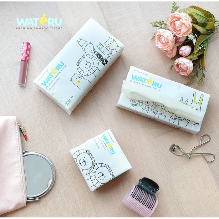 Wateru Premium Bamboo Tissue | Tisu Dapur Toilet Facial Pocket