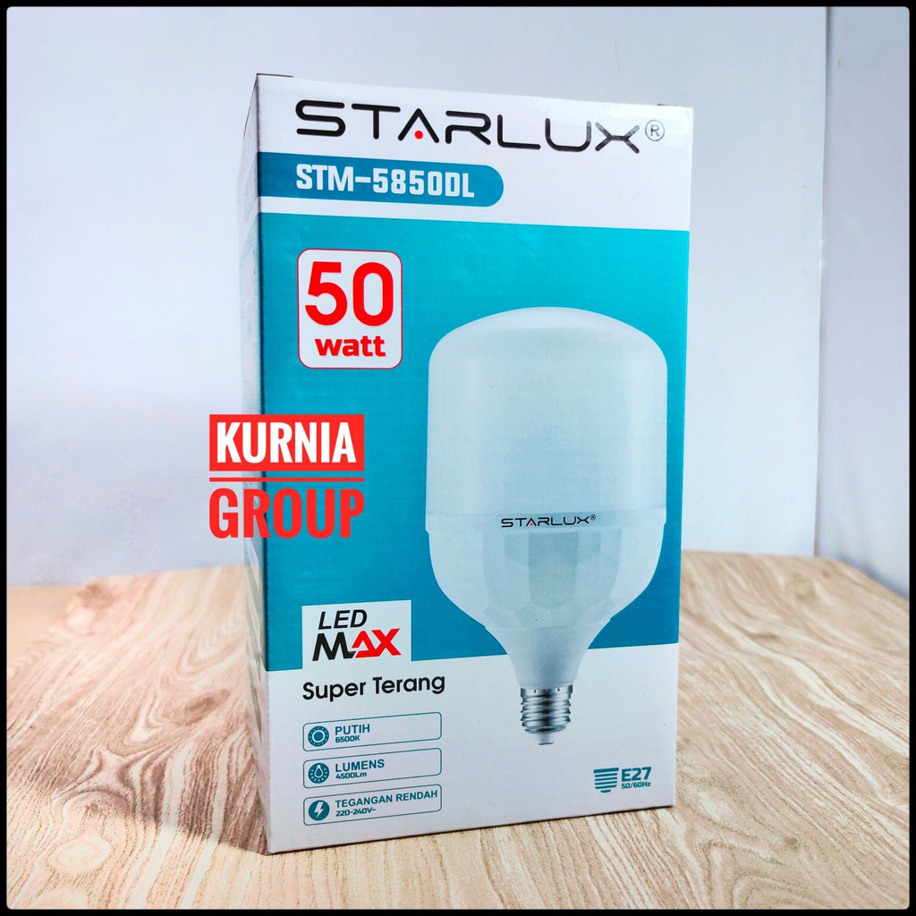 STARLUX MAX 50W CAPSUL Lampu LED Putih 50Watt Jumbo Super Terang Bohlam Capsule Kapsul Starluk MAX STM-58200DL Garansi 50 Watt Bola Lampu Besar Ruangan Besar Kualitas Premium Termurah Terlaris