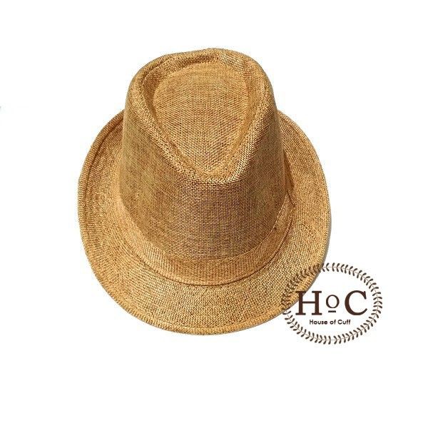 Houseofcuff Topi Fedora Hat BROWN LIGHT FEDORA HAT
