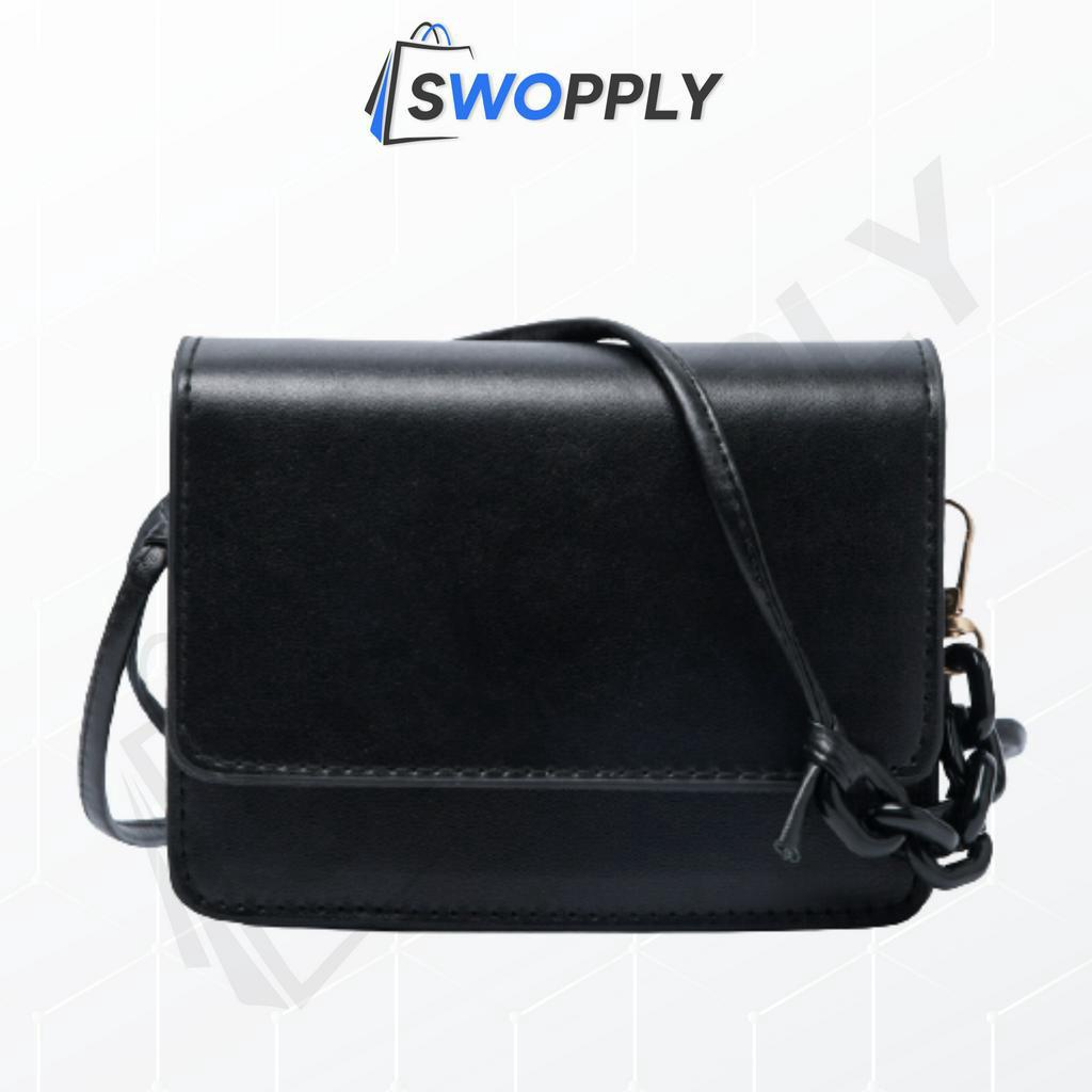 Swopply SW1406 Tas Selempang Kotak Mini Satchel Slingbag Kecil Bahan PU