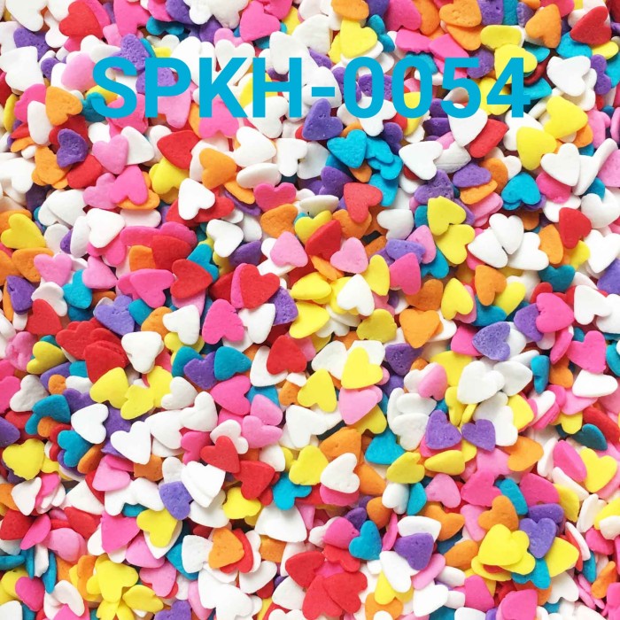 

SPKH-0054 SPRINKLES SPRINKLE SPRINKEL 500GR HATI RAINBOW CONFETTI OBRAL DISKON